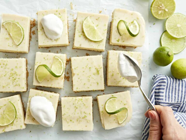 Barres de tarte au citron vert clé